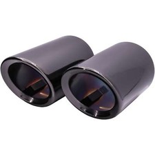 2x Edelstahl Schwarz Chrom