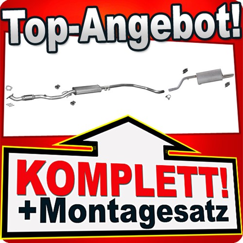 Auspuff für opel corsa 4 - corsa, 1.4
